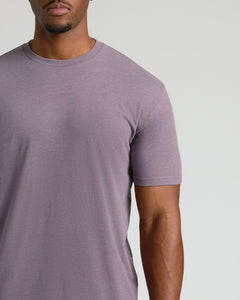 True ClassicDark Heather Amethyst Tall Straight Hem Crew Neck T-Shirt