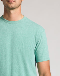 True ClassicLight Heather Greenery Tall Straight Hem Crew Neck T-Shirt