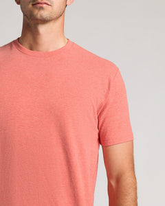 True ClassicLight Heather Vermilion Tall Straight Hem Crew Neck T-Shirt