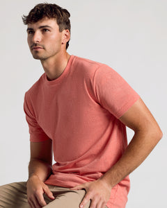 True ClassicLight Heather Vermilion Tall Straight Hem Crew Neck T-Shirt