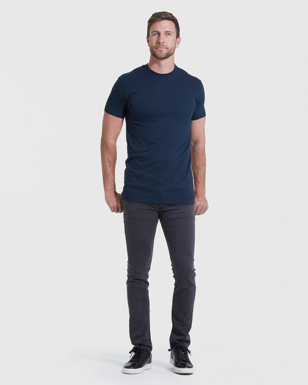 Core Color Tall Straight Hem Crew Neck T-Shirt 6-Pack