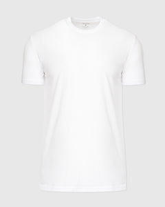 True ClassicCamiseta blanca larga con dobladillo recto y cuello redondo