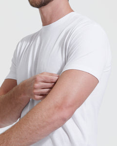 True ClassicWhite Tall Straight Hem Crew Neck T-Shirt