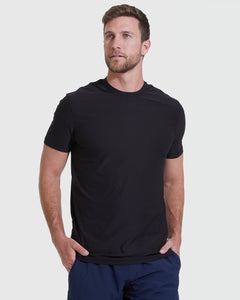 True ClassicAll Black Short Sleeve Tall Active Crew 3-Pack