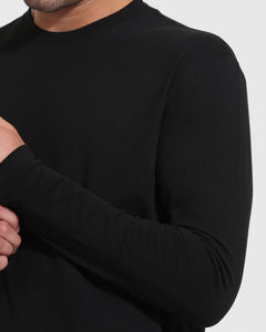 True ClassicLanges Longsleeve-Shirt in Schwarz