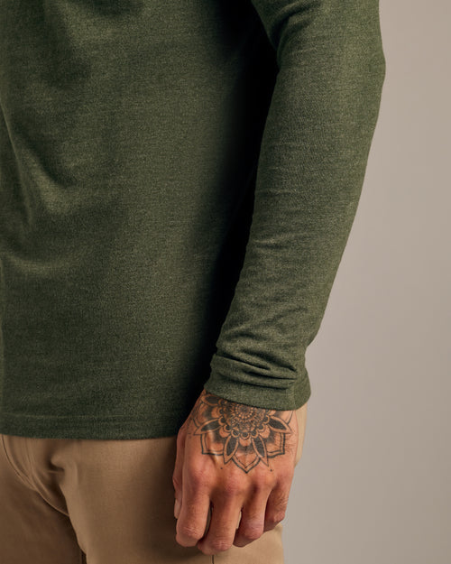 Dark Heather Olive Tall Long Sleeve T-Shirt