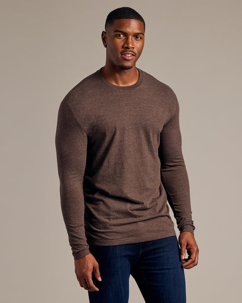 Dark Heather Cocoa Tall Long Sleeve T-Shirt