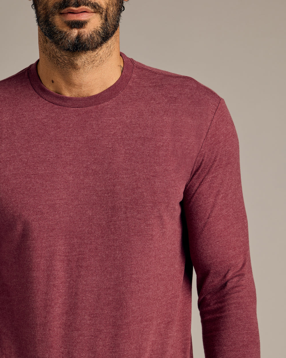 Heather Burgundy Tall Long Sleeve T-Shirt