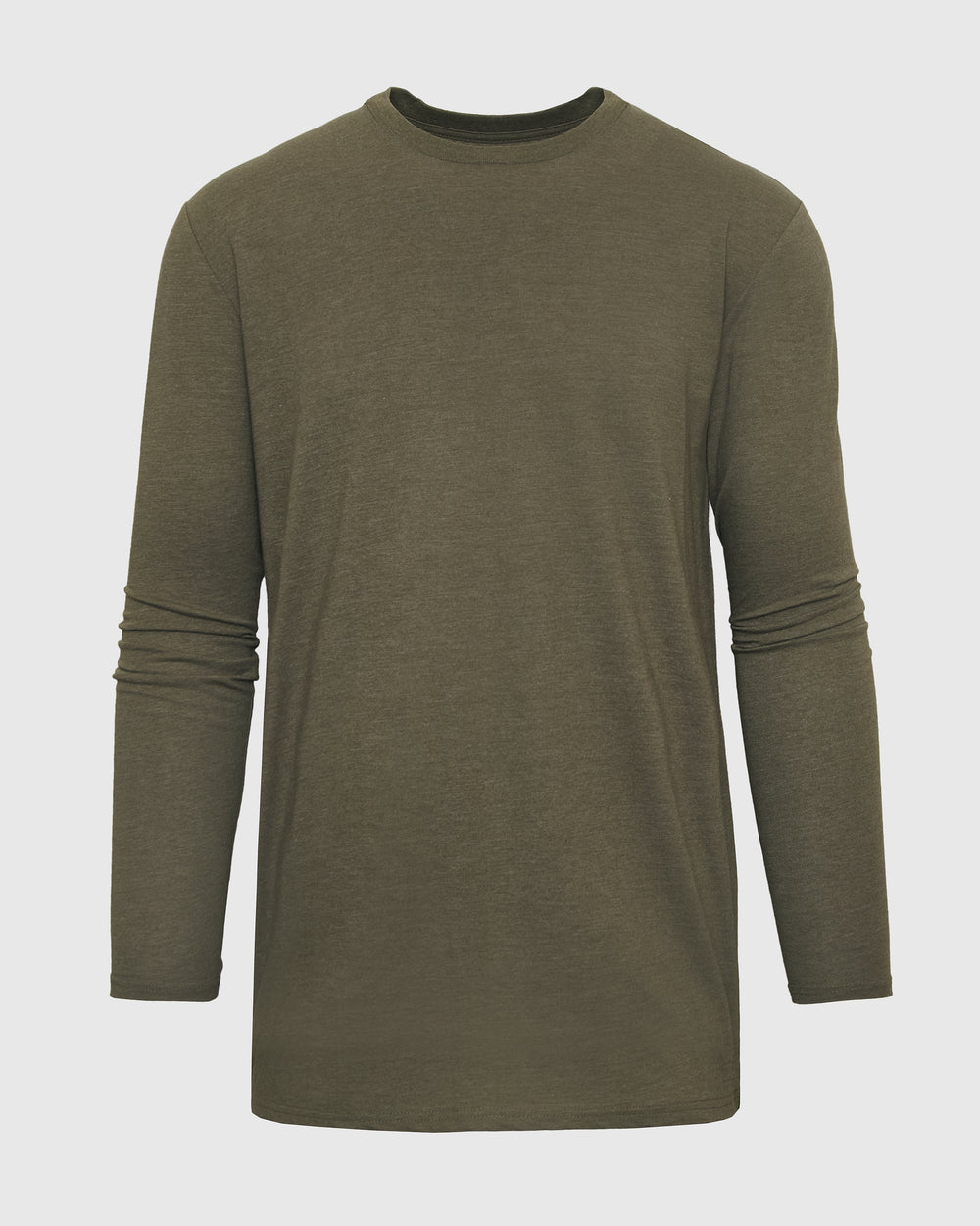 Heather Military Green Tall Long Sleeve T-Shirt