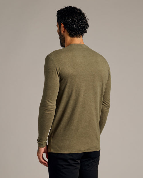 Heather Military Green Tall Long Sleeve T-Shirt