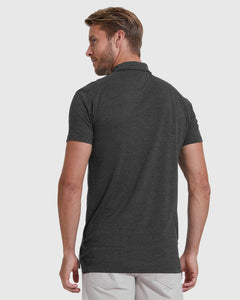 True ClassicCharcoal Heather Gray Short Sleeve Tall Polo