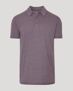 True ClassicDark Heather Amethyst Short Sleeve Tall Polo