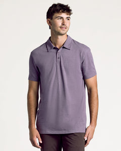 True ClassicDark Heather Amethyst Short Sleeve Tall Polo