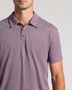 True ClassicDark Heather Amethyst Short Sleeve Tall Polo