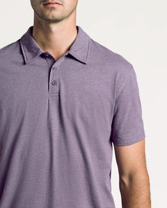 True ClassicDark Heather Amethyst Short Sleeve Tall Polo