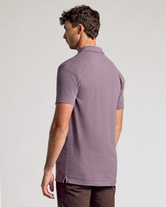 True ClassicDark Heather Amethyst Short Sleeve Tall Polo