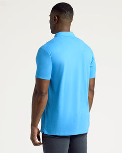 True ClassicDark Heather Bahama Blue Short Sleeve Tall Polo