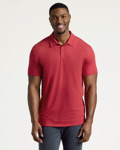 True ClassicDark Heather Lava Short Sleeve Tall Polo