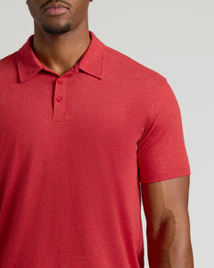 True ClassicDark Heather Lava Short Sleeve Tall Polo