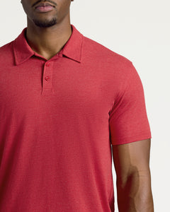 True ClassicDark Heather Lava Short Sleeve Tall Polo