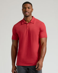 True ClassicDark Heather Lava Short Sleeve Tall Polo