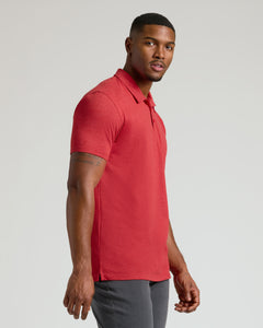 True ClassicDark Heather Lava Short Sleeve Tall Polo