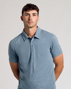 True ClassicDark Heather Tempest Short Sleeve Tall Polo