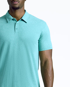 True ClassicLight Heather Greenery Short Sleeve Tall Polo