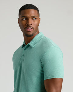 True ClassicLight Heather Greenery Short Sleeve Tall Polo