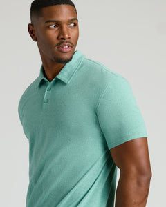 True ClassicLight Heather Greenery Short Sleeve Tall Polo