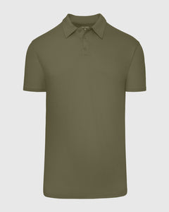 True ClassicMilitary Green Short Sleeve Tall Polo