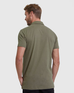 True ClassicMilitary Green Short Sleeve Tall Polo