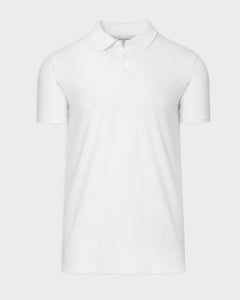 True ClassicCamiseta cuello polo larga mangas cortas blanca