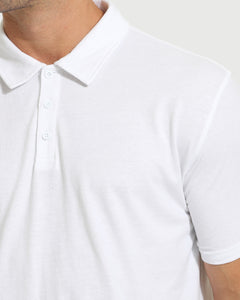 True ClassicWhite Short Sleeve Tall Polo