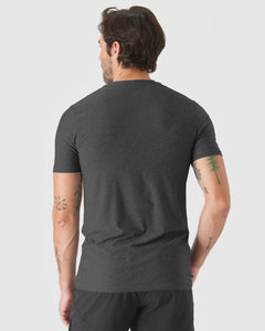 True ClassicT-shirt ras du cou Active 2.0 gris anthracite chiné pour grande taille