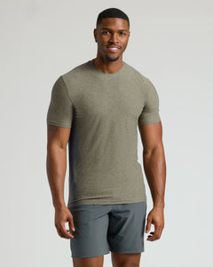 True ClassicHeather Military Green Tall Active Crew Neck 2.0