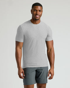 True ClassicLight Heather Gray Tall Active Crew Neck 2.0