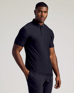 True ClassicBlack Short Sleeve Tall Active Polo