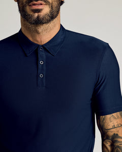 True ClassicNavy Short Sleeve Tall Active Polo