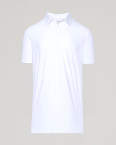 True ClassicWhite Short Sleeve Tall Active Polo