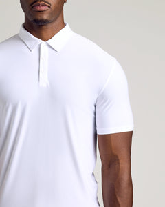 True ClassicWhite Short Sleeve Tall Active Polo