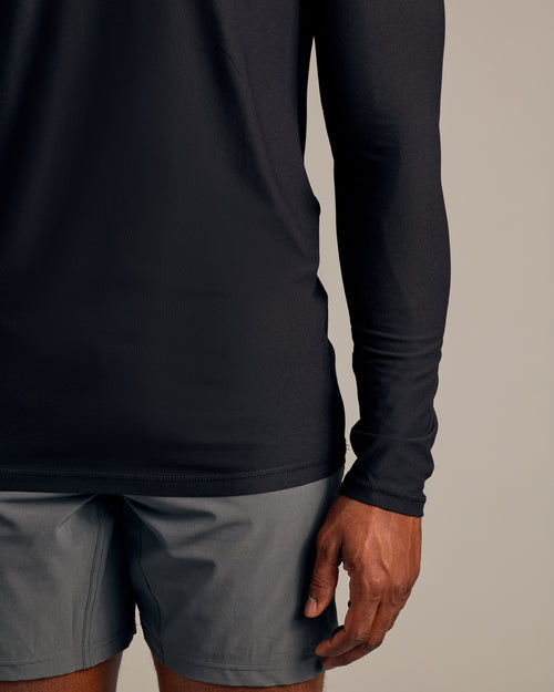 Black Long Sleeve Tall Active Crew