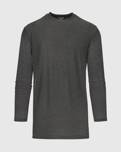 True ClassicCharcoal Heather Gray Long Sleeve Tall Active Crew