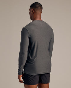 True ClassicCharcoal Heather Gray Long Sleeve Tall Active Crew