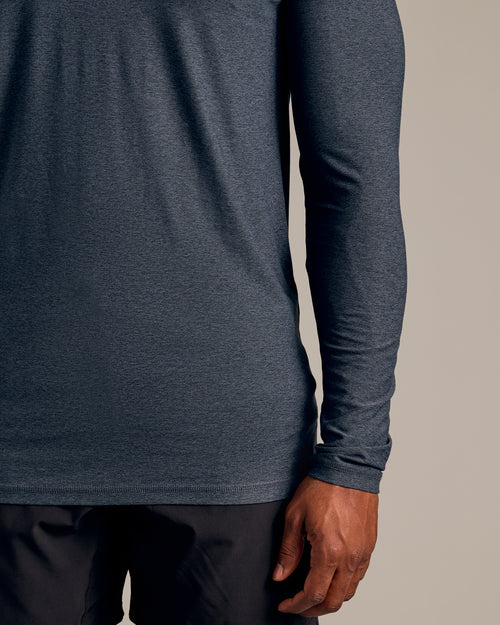 Dark Heather Fiord Long Sleeve Tall Active Crew