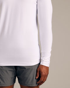 True ClassicWhite Long Sleeve Tall Active Crew