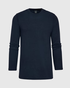 True ClassicNavy Long Sleeve Tall Waffle Crew