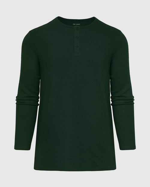 Kale Tall Waffle Long Sleeve Henley