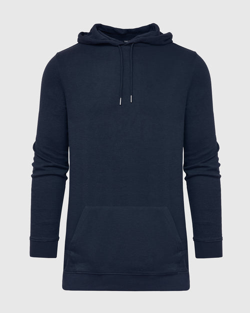 Navy Tall Waffle Hoodie