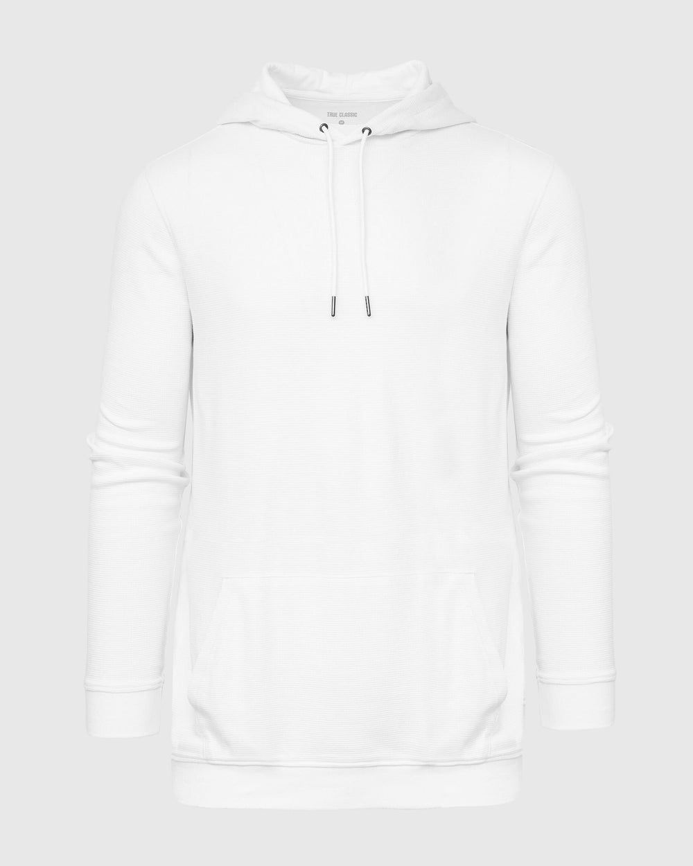 White Tall Waffle Hoodie